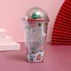 Muggar Fashion Drink Cup Lightweight Glitter Mug Cartoon Drinking Christmas Tree Tumbler Y2210
