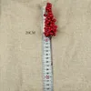 Decorative Flowers Artificial Glass Berries Pomegranate Home Decor Mini Fake Fruit Red Cherry Bouquet Stamen Christmas Diy Accessories