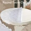 Table Cloth Round 1.0mm/1.5mm Thick Pvc Tablecloths Transparent Film Protection Pad Mat Dining Moisture-proof Almofadas