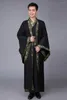 ステージウェア中国語踊り3 PCSメンズパフォーマンス王朝ハンフ衣装サテンローブ伝統的なドレス
