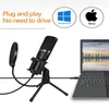 Microphones USB Gaming Microphone 3.5mm Studio Condenser Mic Compatible with PC for youtube Audio Recording Voice Chat With Pop Filter 221022