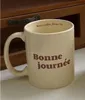 INS Retro French Letter Caneca Cera Cer￢mica Copo Cope de Caf￩ de Caf￩ Textura Alta Temperatura