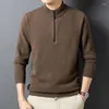 Pulls pour hommes Arrivée Hommes Mouton Laine Zipper Jumper Automne Hiver Cachemire À Manches Longues Pure Mâle Chaud Tricot Vêtements