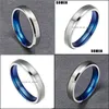 Wedding Rings Wedding Rings 4Mm Blue Inlay Titanium For Women Fashion Love Female Engagement Promise Jewelry Anillos Mujer Sieradenw Dhxer