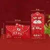 غلاف الهدايا 16 PCS مظاريف حمراء صينية للعام 2022 من مهرجان Tiger Hong Bao Lucky Money Packets Spring Festival