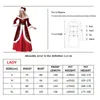 Stage Wear Deluxe Lady Santa Claus Xmas Come Christmas Parent-Child Flannel Cosplay Carnival Stage Show Party Fancy Dress T220901