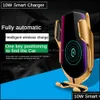 Chargeur de voiture Qi Chargeur de voiture sans fil Matic Clamp 10W Support de charge rapide Forphone11Pro Xr Xs Forhuawei P30Pro Capteur infrarouge Téléphone Mou Dhsu5