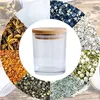 DIY Sublimation 6oz Tumbler Glass Can with Bamboo Lid Candle Jar Storage Storage Container Clear Frosted Home Kitchen Supplies Wly935