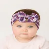 Hårtillbehör elastisk tryckt blomma baby pannband nylon båge turban född knut bågar headwraps flickor po props