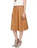 Skirts Customize Made Women Casual Plus Size 3XS-10XL Elastic High Waist Faux Leather A-Line Midi Skirt