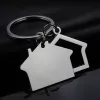 Maison porte-clés cabane bibelot pendentif cadeau créatif Double face gravure Laser mousqueton RRC93