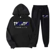 Men's Tracksuits 2023 Brand TRAPSTAR Printed Sportswear Men 15 Colors Warm Two Pieces Set Loose Hoodie Sweatshirt Pants Jogging 006