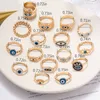 Top oil painting devil eye gold - plated ring ladies street pats fashionable opening ring female jewelry