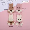 Notions Cute Wool Knitting Love Bear Embroidery Animal Patches Bag Jacket Jeans Cartoon Sew on Patches For Clothes Headdress Decor