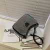 Marc Tote Bag Avond Tassen Luxe Diamant Dames Schoudertas Ketting Crossbody S kleurrijke glanzende mode onderarm ontwerper ritssluiting handtas 220524