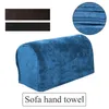 Chair Covers 2Pcs Silver Velvet Armrest Case Stretch Set Sofa Arm Protectors Armchair Couch Sace Removable Wholease