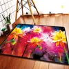 Carpets Nordic Indoor Entrance Carpet Doormat Rug Large Oil Painting Wind Illustrations Area Rugs Flannel Living Room