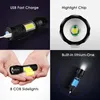 Verlichting LED draagbare mini oplaadbare ingebouwde lithium-ionbatterij sterk licht USB lantaarn haak clip camping jagen