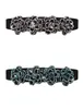 Bälten Black Crystal Women Belt European Caestus Midjeband Elastic Band Fashion Ladies Luxury Rhinestone Pärled midja DP95