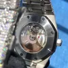 CZ Diamonds Watch Luxus-Herrenuhren Automatik CAL 3120 Uhrwerk Full Iced Out Watches Armbanduhren mit Box und Papieren242E