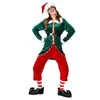 Stage Wear Green Elf Christmas Come Santa Clause Cosplay Come Women New Year Clothes Fancy Dress Xmas Party Suit Girls Adult T220901