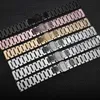 Watch Bands Curved End Band Stainless Steel Strap Metal Wristband 14mm 16mm 17 18mm 19 20mm 21mm 22mm 23 24mm Flat Interface 221024