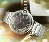 Luxus automatische mechanische Uhr 43mm Roman Air Ball Zifferblatt Armband mineralverstärktes Glas Männer Kalender Kristallspiegel Uhr Armbanduhr reloj de lujo