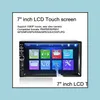 Auto-Video-Radio, 2 Din, Autoradio, 7 Zoll HD, kapazitiver LCD-Touchscreen, DVD-Player, Bluetooth, O, 4 LED-Rückfahrkamera, Lenkrad, Dr Dhu0F