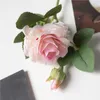 Dekorativa blommor 5st konstgjorda siden Rose Long Branch Bouquet For Wedding Home Decoration Diy Wreath Fake Plants Supplies Tillbeh￶r