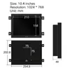 Tragbarer Monitor 10,4 Zoll Eisenschalenwiderstand Touchscreen Industrielles Display 1024 768 VGA DVI USB