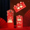 غلاف الهدايا 16 PCS مظاريف حمراء صينية للعام 2022 من مهرجان Tiger Hong Bao Lucky Money Packets Spring Festival