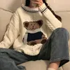 Dames truien pullovers vrouwen Japan kawaii cartoon gebreide zoete preppy casual meisjes herfst chic all-match losse jonge dame mode