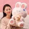 45cm Kawaii Rabbit com Cenout Plush Toy Doll Bunny Soft Bichued Animals Gream para meninas garotos Gifts Gift Gift