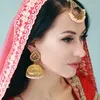 Baumelnde Ohrringe Arabische große goldene Glocken Tropfen Jhumka für Frauen Boho geschnitzte Blume Thailand Ägypten Piercing Ohrring Party Schmuck Geschenk