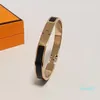 Bracelets porte-bonheur créateur 8mm large Titane acier bijoux cadeau taille 17 pour femme