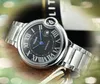 Mens Roman Mechanical Automatic Watches 43mm Fine Stainless Steel Air Ball 레트로 클래식 대기 손목 시계 relogio masculino