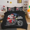 Set di biancheria da letto Copripiumino stampato camion di Natale Singolo King Size 2/3 pezzi Copripiumino con federa Set di auto regalo per bambini