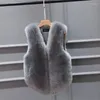 Femmes fourrure automne hiver Faux gilet manteau femmes court 2022 coréen coupe ajustée gilet en peluche veste mode sans manches femme