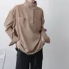 Camicie casual da uomo 2022 camicia da uomo a maniche lunghe coreana ispessita autunno abbigliamento da lavoro allentato pullover stile giapponese top nero bianco 2Y2285