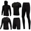 Ensembles de course survêtement de sport hommes séchage rapide basket-ball Jogging costumes Compression Gym Fitness vêtements d'entraînement