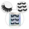 Thick Natural Mink False Eyelashes Soft & Vivid Eyelash Extensions Eyes Makeup Reusable Handmade Fake Lashes Curly Crisscross with Laser Packing DHL