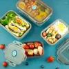 Dinnerware Sets Collapsible Storage Box Silicone Lunch Preservation Bento Microwave Picnic Containers