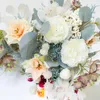 Decorative Flowers Wedding Greeting Card Water Sign Flower Art Guide Board Silk Props Corner