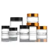 5ml 10ml Cosmetic Storage Container Jar Face Cream Frosted Glass Bottle Pot with Lid and Inner Pad Sample bottle