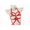 Scene Wear Women Red Christmas Rabbit Cosplay Sy Sexig Bandage Lingerie Faux Leather Latex Bunny Girl Hollow Out Patent Leather Bodysuit T220901