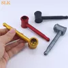 Toptan 3.8 "Mini Metal Borular Duman Filtresi Sigara Bong Metal Filtre Ekran Aksesuarları ile Cam Yağ Brülör Boru Bongs Sigara Tütün Kuru Bitki 420