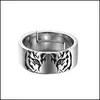 Обручальные кольца обручальные кольца панк хип -хоп тигр головы для мужчин женщины винтажные кошачьи глаза животные открытые пара шарм ретро -ювелирные украшения GIF2611972