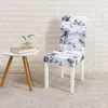 Chair Covers Simple Style Stoelhoezen Eetkamer Spandex Elastic Printing Dining White Stretchable Rocking Stool Cover