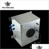 Kraftstofftank Pqy Racing – 30 l Aluminium-Kraftstoffausgleichsbehälter, spiegelpolierte Zelle mit Kappe/Schaumstoff im Inneren, Sensor Pqy-Tk68, Drop-Lieferung 2022 Mobi Dhuza