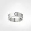 Bracelet amour bague à vis pour hommes bagues bijoux de créateurs de luxe classiques femmes Acier au titane Alliage Plaqué or Or Argent Rose Ne se décolore jamais Non allergique